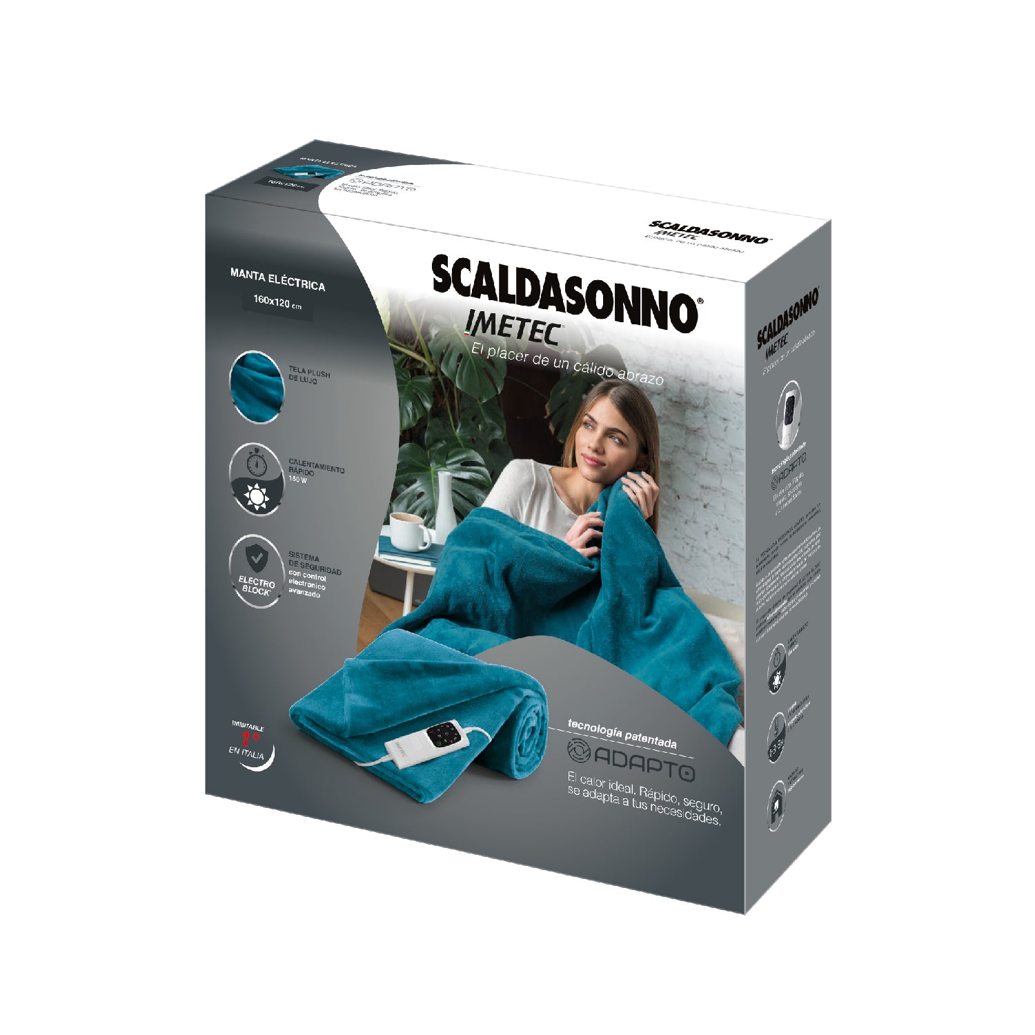 Manta Eléctrica Blue Adapto 160x120 cm